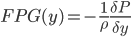  FPG(y) =-\frac{1}{\rho}\frac{\delta P}{\delta y} 