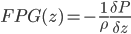  FPG(z) =-\frac{1}{\rho}\frac{\delta P}{\delta z} 