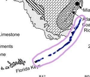 Key Largo Limestone Map