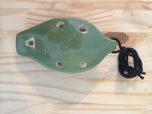 I found this handmade 4-hole green ceramic ocarina at a renaissance fair in 2007.