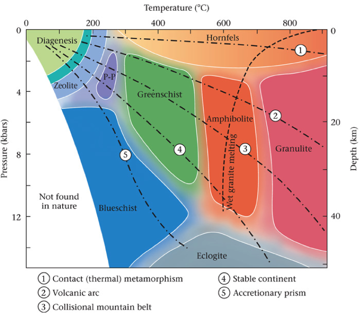 Metamorphic Rock Chart