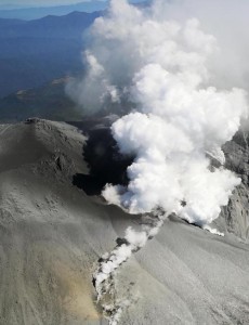Eruption of Japan's Mount Ontake. Image credit: AP