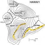 Hawaiian volcano rift zones